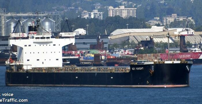 В порту Черноморска разгружают судно с углем для ТЭЦ