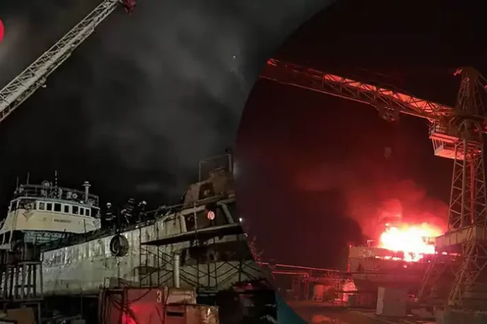 На російському суднозаводі «палили у невстановленому місці»