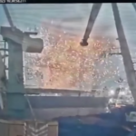 Reuters показали кадри влучання ракети рф по цивільному судну на Одещині